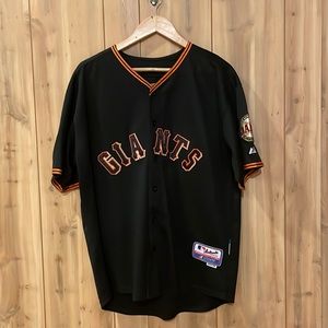 Majestic Authentic SF Giants Tim Lincecum 2010 World Series Jersey - Black